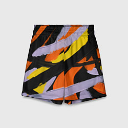 Детские шорты Полоски краски абстракция