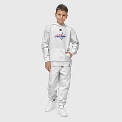 Костюм хлопковый детский Washington Capitals: Ovechkin 8, цвет: белый — фото 2