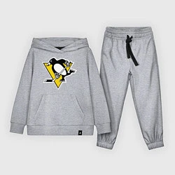 Костюм хлопковый детский Pittsburgh Penguins, цвет: меланж