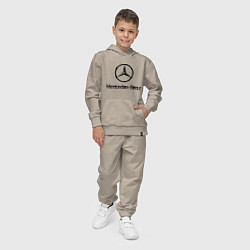 Костюм хлопковый детский Logo Mercedes-Benz, цвет: миндальный — фото 2