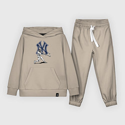 Костюм хлопковый детский New York Yankees - baseball team, цвет: миндальный