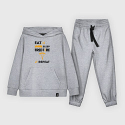Костюм хлопковый детский Eat Sleep Replay Free Fire, цвет: меланж