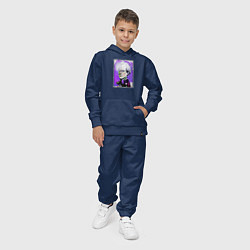 Костюм хлопковый детский Энди Уорхол, портрет, цвет: тёмно-синий — фото 2