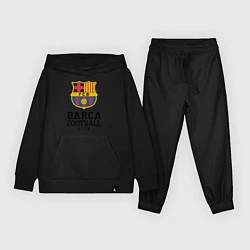 Костюм хлопковый детский Barcelona Football Club, цвет: черный