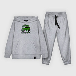 Костюм хлопковый детский Авто с гоночным движком, цвет: меланж