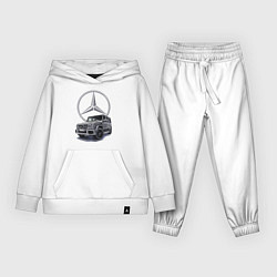 Костюм хлопковый детский Mercedes Gelendwagen G63 AMG G-class G400d, цвет: белый