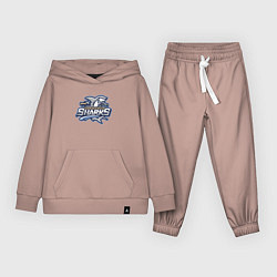 Костюм хлопковый детский Wilmington sharks -baseball team, цвет: пыльно-розовый