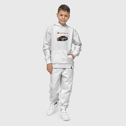 Костюм хлопковый детский Audi Motorsport Racing team, цвет: белый — фото 2