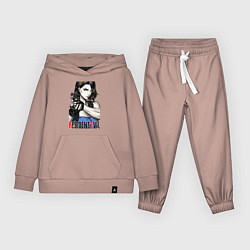 Костюм хлопковый детский Jill RE3, цвет: пыльно-розовый