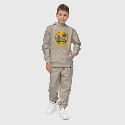 Костюм хлопковый детский GS Warriors, цвет: миндальный — фото 2
