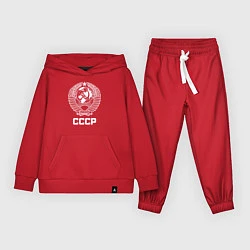 Костюм хлопковый детский Герб СССР, цвет: красный