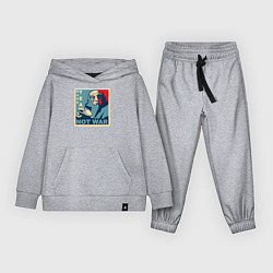Костюм хлопковый детский Make tea, not war, цвет: меланж