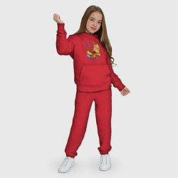 Костюм хлопковый детский Барт Симпсон - свободное падение, цвет: красный — фото 2