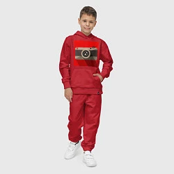 Костюм хлопковый детский Фотоаппарат flat, цвет: красный — фото 2