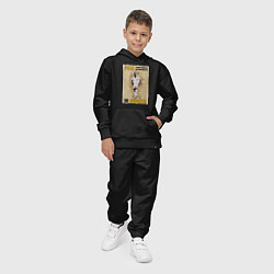 Костюм хлопковый детский Король футбола Пеле, цвет: черный — фото 2