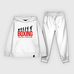 Костюм хлопковый детский Boxing evolution, цвет: белый