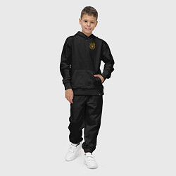 Костюм хлопковый детский Сборная Германии логотип, цвет: черный — фото 2