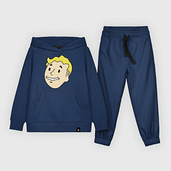 Костюм хлопковый детский Vault boy head, цвет: тёмно-синий