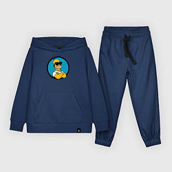 Костюм хлопковый детский Гомер Симпсон - крутой чувак, цвет: тёмно-синий