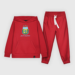 Костюм хлопковый детский Эмблема федерации футбола Аргентины, цвет: красный