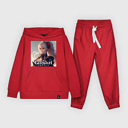 Костюм хлопковый детский Геншин Импакт, Наганохара Ёимия, цвет: красный