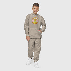 Костюм хлопковый детский Канонические пропорции Гомера Симпсона - remake, цвет: миндальный — фото 2