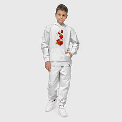 Костюм хлопковый детский Прекрасная Ева - букет из роз, цвет: белый — фото 2