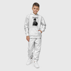 Костюм хлопковый детский Уэнздей черно-белый стиль, цвет: белый — фото 2
