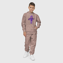 Костюм хлопковый детский Legend Kobe Bryant, цвет: пыльно-розовый — фото 2