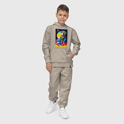 Костюм хлопковый детский Маленький космонавт, цвет: миндальный — фото 2