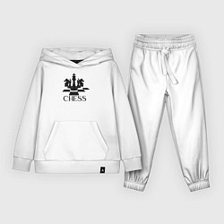 Костюм хлопковый детский Chess play, цвет: белый