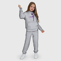 Костюм хлопковый детский Сиреневый человек, цвет: меланж — фото 2