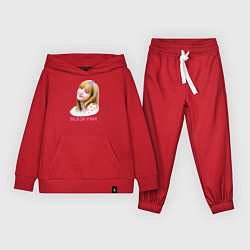 Костюм хлопковый детский Lisa Blackpink, цвет: красный