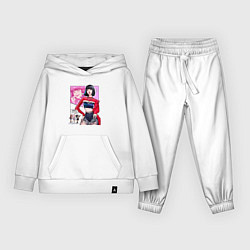 Костюм хлопковый детский Blackpink Lisa, цвет: белый