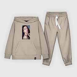 Костюм хлопковый детский Kim Jisoo, цвет: миндальный