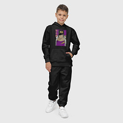 Костюм хлопковый детский Джотаро, цвет: черный — фото 2