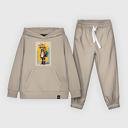 Костюм хлопковый детский Fox cub - urban style - neural network, цвет: миндальный