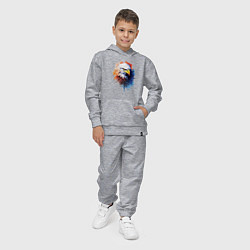 Костюм хлопковый детский Граффити с орлом, цвет: меланж — фото 2