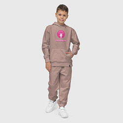 Костюм хлопковый детский Походка Барбигеймера, цвет: пыльно-розовый — фото 2