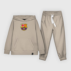 Костюм хлопковый детский Barcelona fc sport, цвет: миндальный