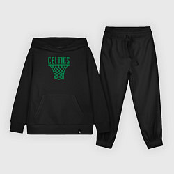 Костюм хлопковый детский Celtics net, цвет: черный