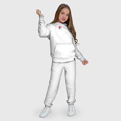 Костюм хлопковый детский Momaland logo, цвет: белый — фото 2