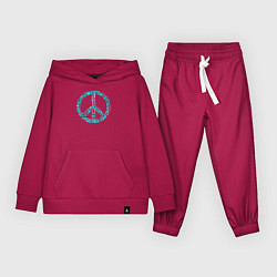 Костюм хлопковый детский Peace life, цвет: маджента