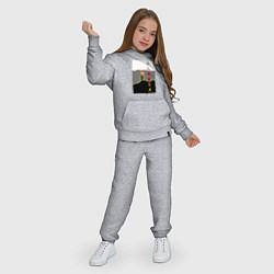 Костюм хлопковый детский Алания человек с флагом, цвет: меланж — фото 2