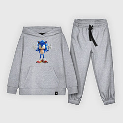 Костюм хлопковый детский Ёж соник бум, цвет: меланж