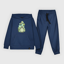 Костюм хлопковый детский Green Totoro, цвет: тёмно-синий
