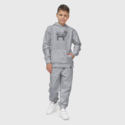 Костюм хлопковый детский Овечка новогодняя, цвет: меланж — фото 2