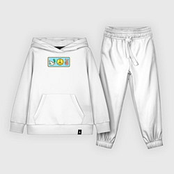 Костюм хлопковый детский Голубь и мир, цвет: белый