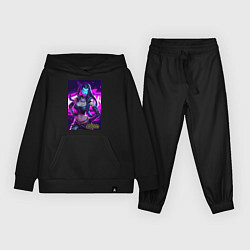 Костюм хлопковый детский League of Legends Akali Kda, цвет: черный