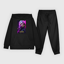 Костюм хлопковый детский League of Legends Kaisa Kda, цвет: черный